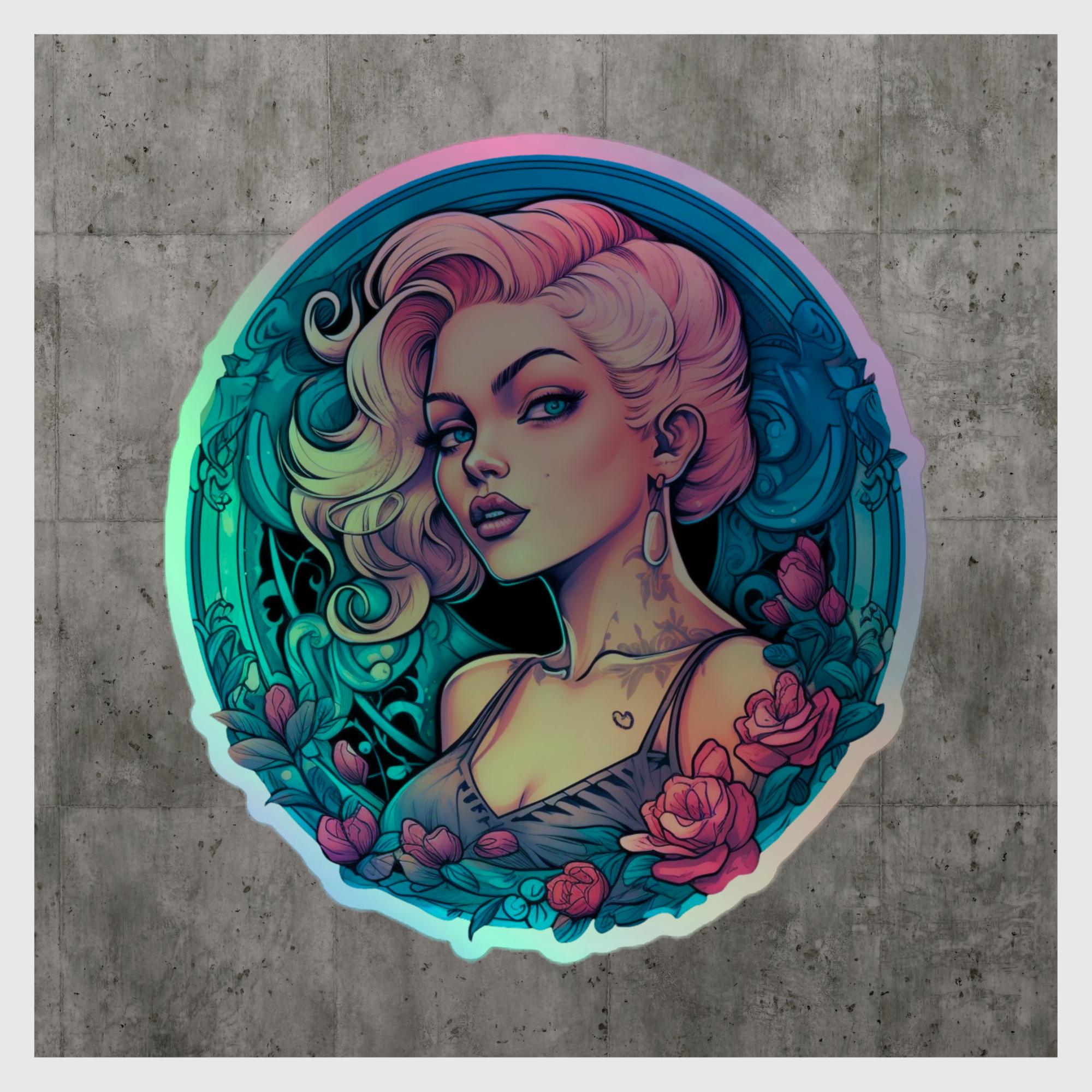 Holographic stickers - Electric Linda