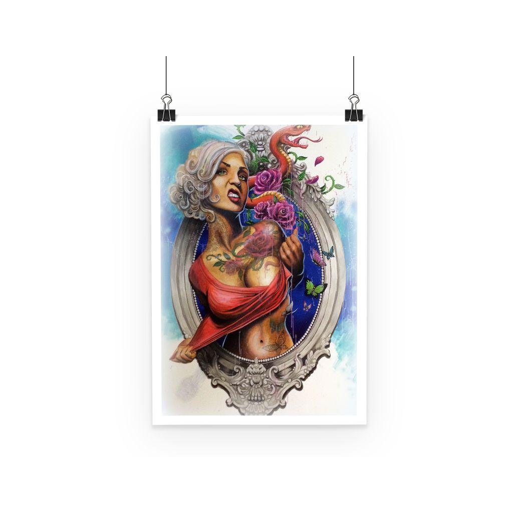 Mural Lady Poster - Electric Linda