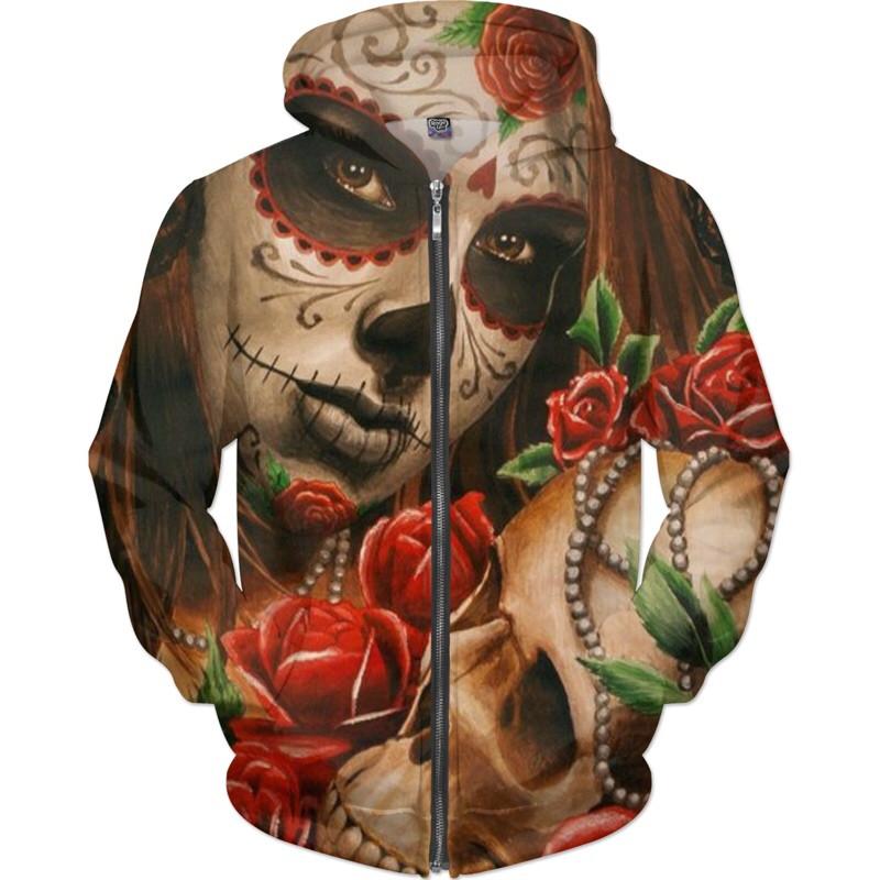 Pearl Zip Hoodie - Electric Linda