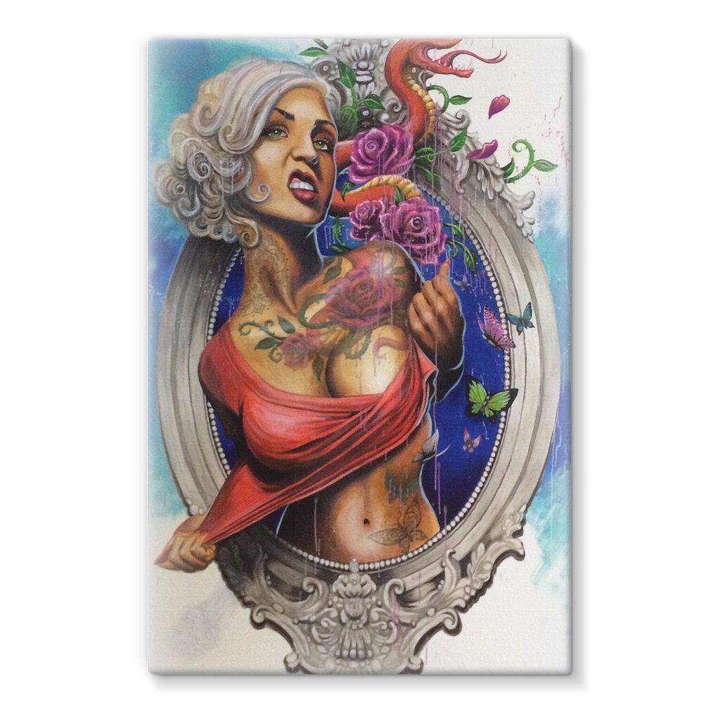 Mural Lady Stretched Eco-Canvas