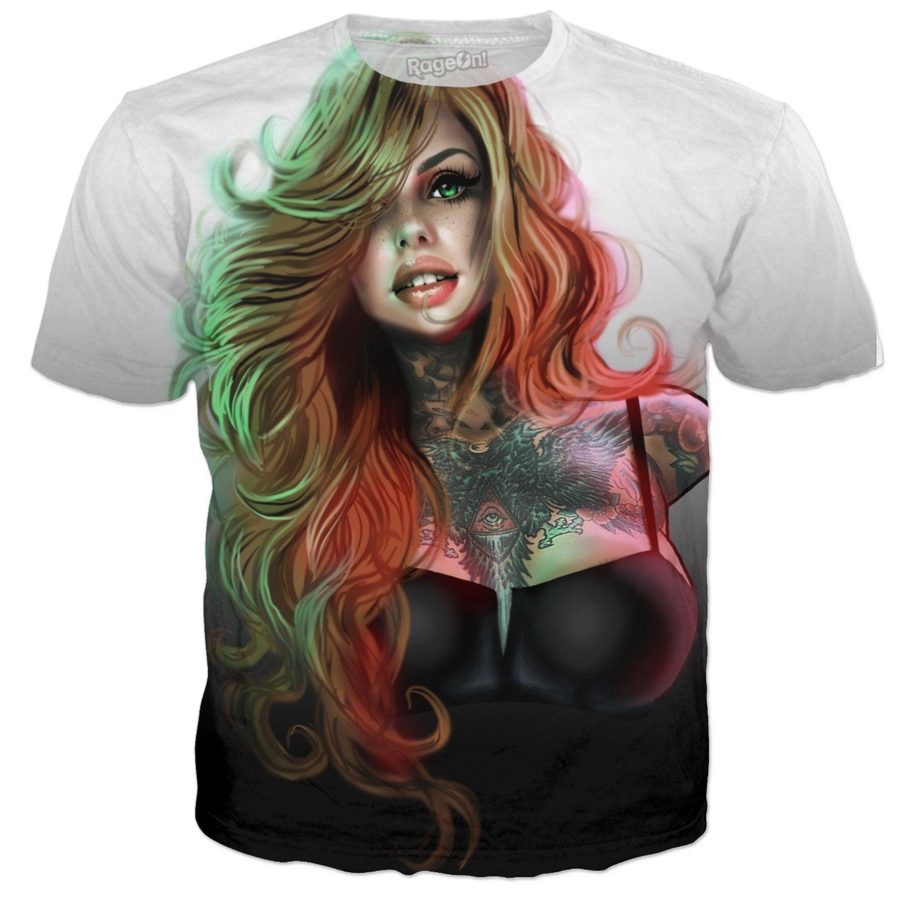 Little Linda Portrait T-shirt - Electric Linda