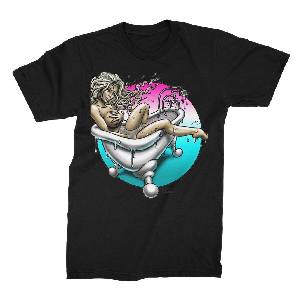 Bathtub Babe Unisex Fine Jersey T-Shirt - Electric Linda