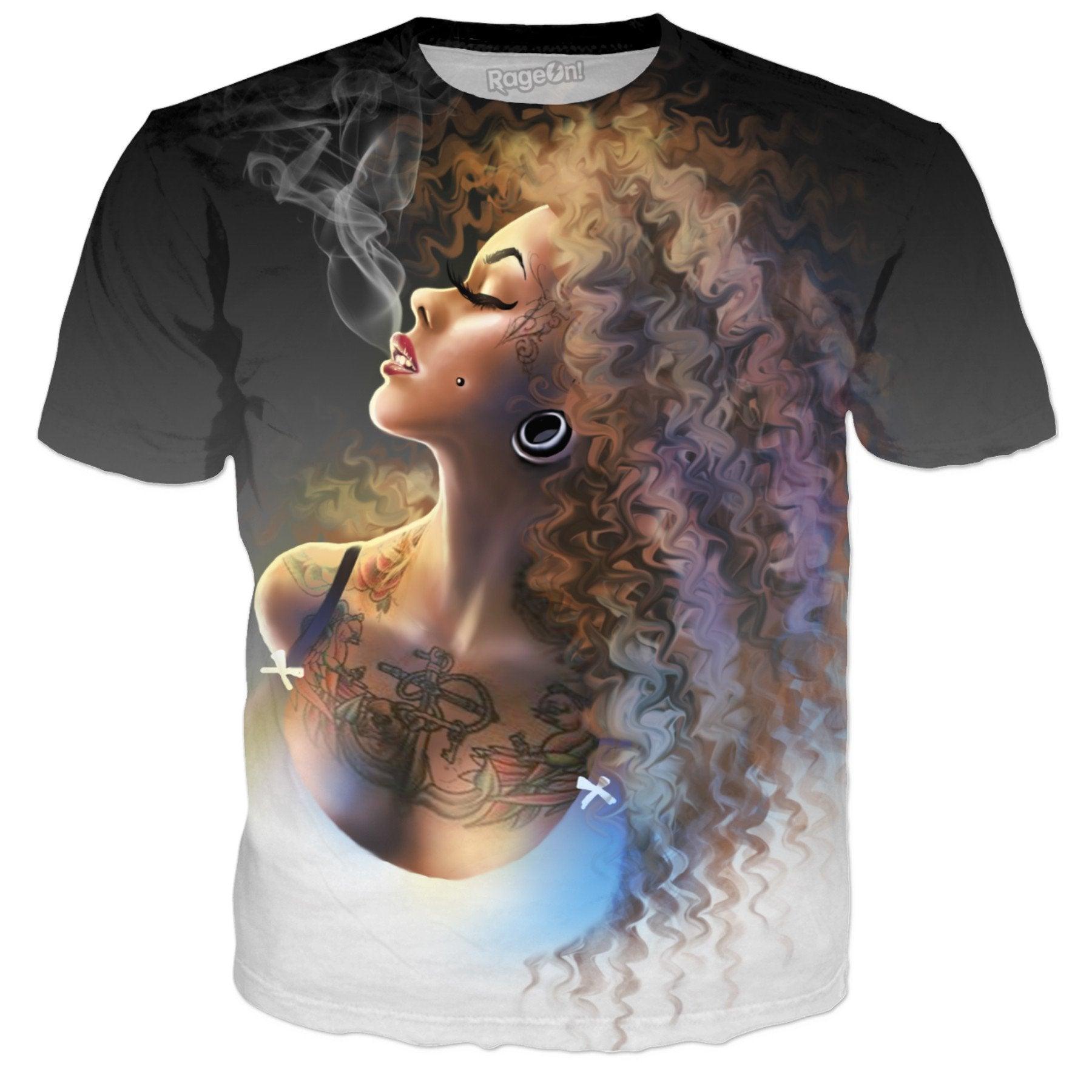 Madzilla Portrait T-shirt - Electric Linda