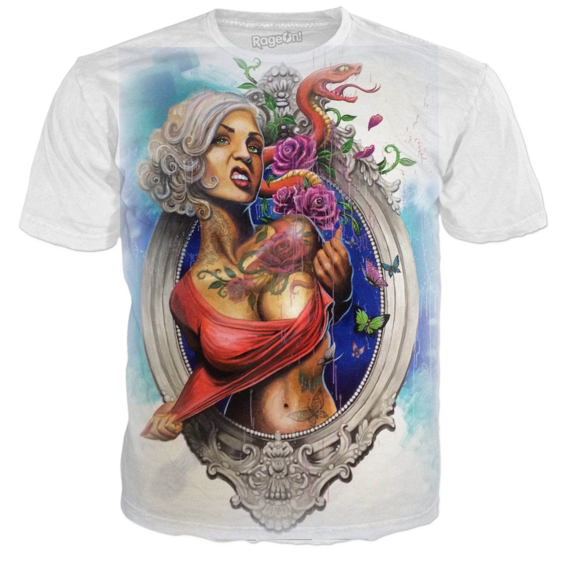 Mural Lady T-shirt - Electric Linda