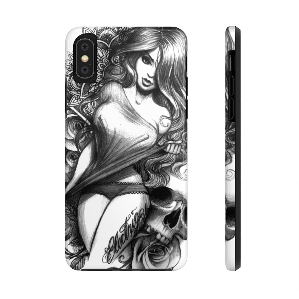 Rose Chick Case Mate Tough Phone Cases - Electric Linda