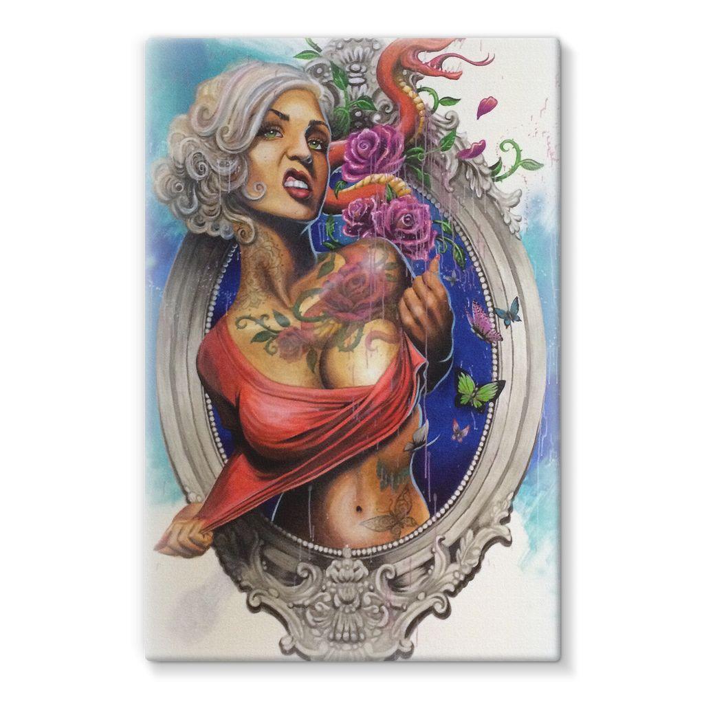 Mural Lady Stretched Eco-Canvas