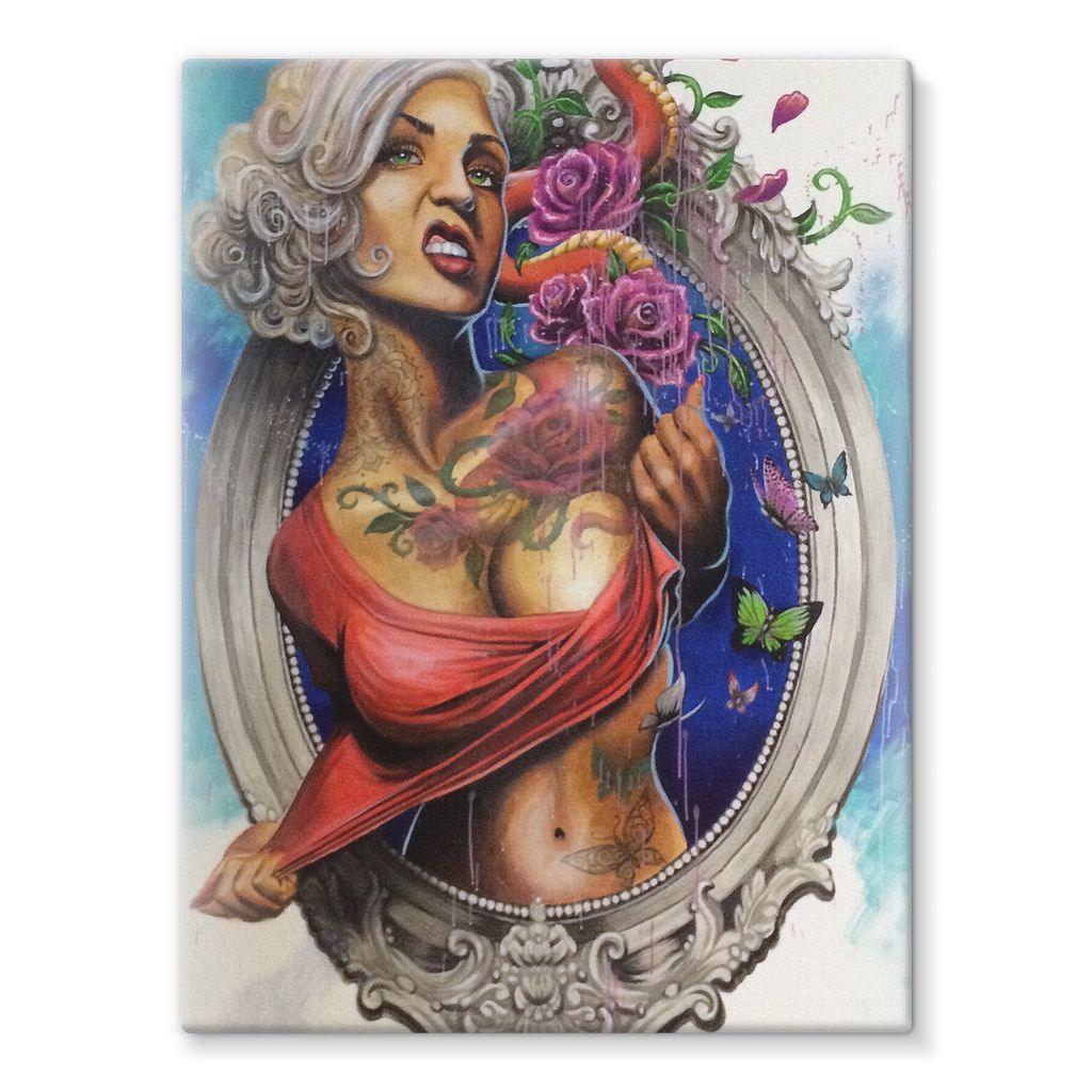 Mural Lady Stretched Eco-Canvas