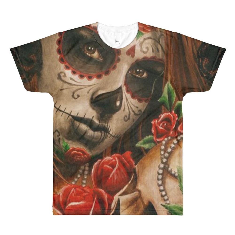Pearl All-Over Printed T-Shirt - Electric Linda