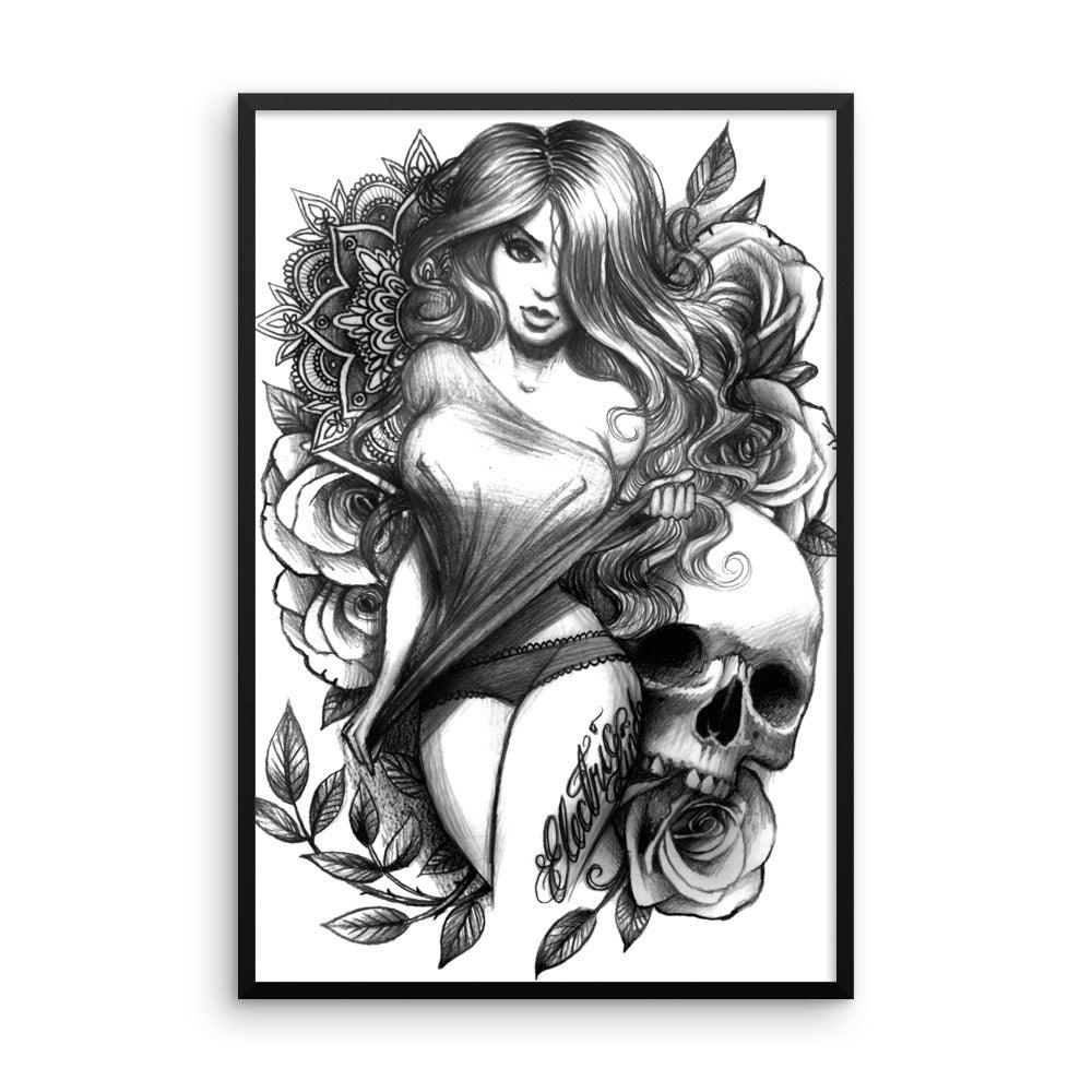 Rosechick Framed poster - Electric Linda