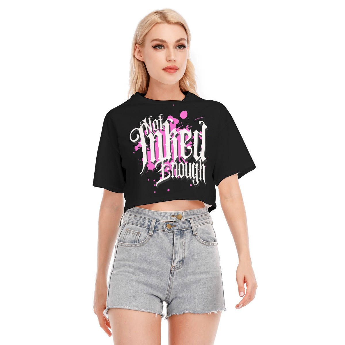 All-Over Print Women's Cropped T-shirt | 190GSM Cotton - Electric Linda
