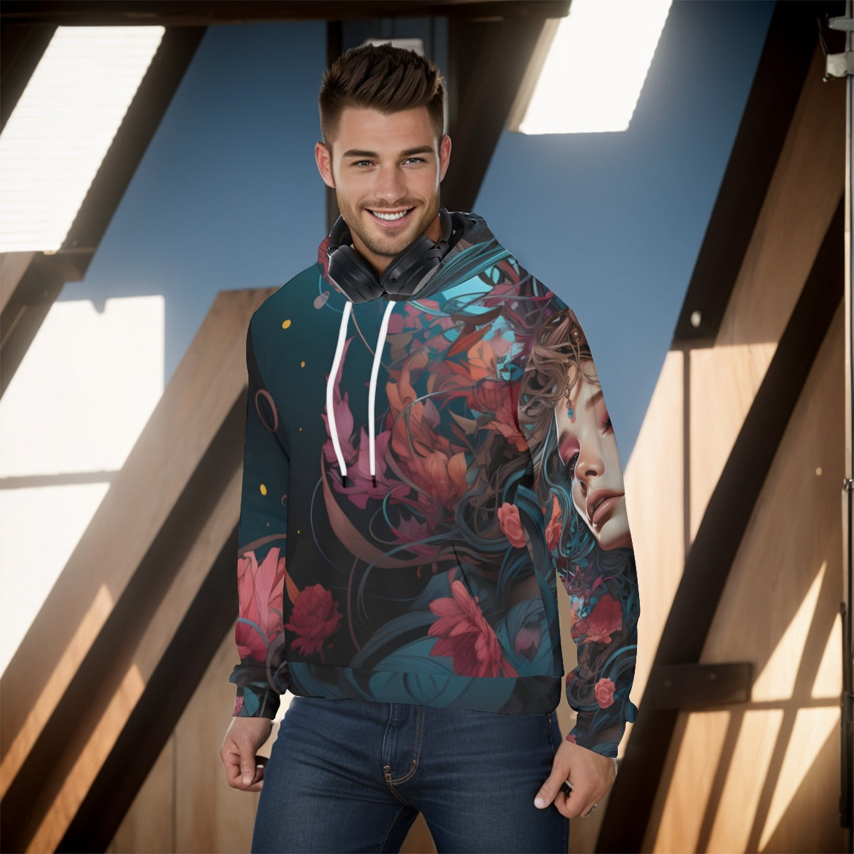 How much for a sleeve? All-Over Print Men's Pullover Hoodie