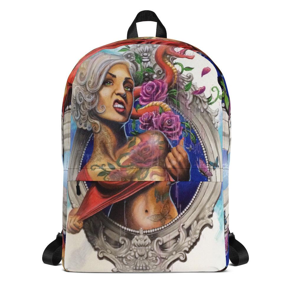 Mural Lady Backpack - Electric Linda